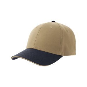 Atlantis Unisex Adult Liberty Sandwich 6 Panel Sustainable Cap / Khaki/Navy